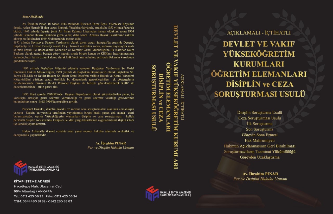 Devlet Ve Vakıf Yükseköğretim Kurumları Öğretim Elemanları Disiplin Ve Ceza Soruşturması Usulü